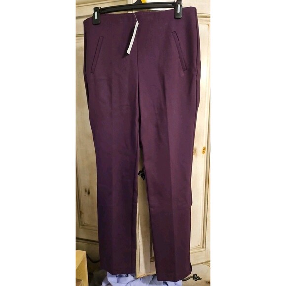 Chico's Women's So Slimming Juliet Straight Leg Pants Size 1 R Purple NWT - Picture 1 of 3